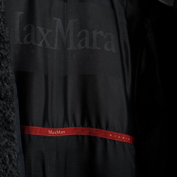 Max Mara Studio Grey Alpaca Coat - Picture 9 of 10